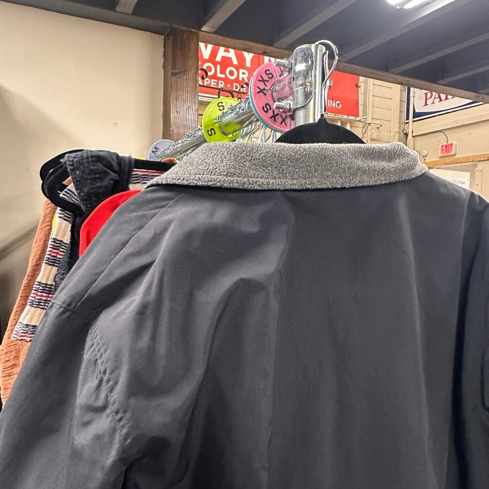 L L bean men’s black warm up bomber jacket fleece lined men’s large regular - Picture 7 of 8